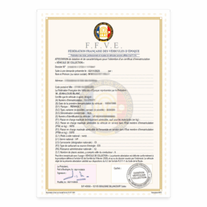 Attestation FFVE